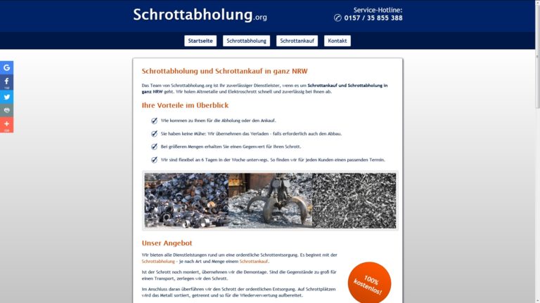 Die Schrottabholung Gelsenkirchen holt Ihren Altmetallschrott ab