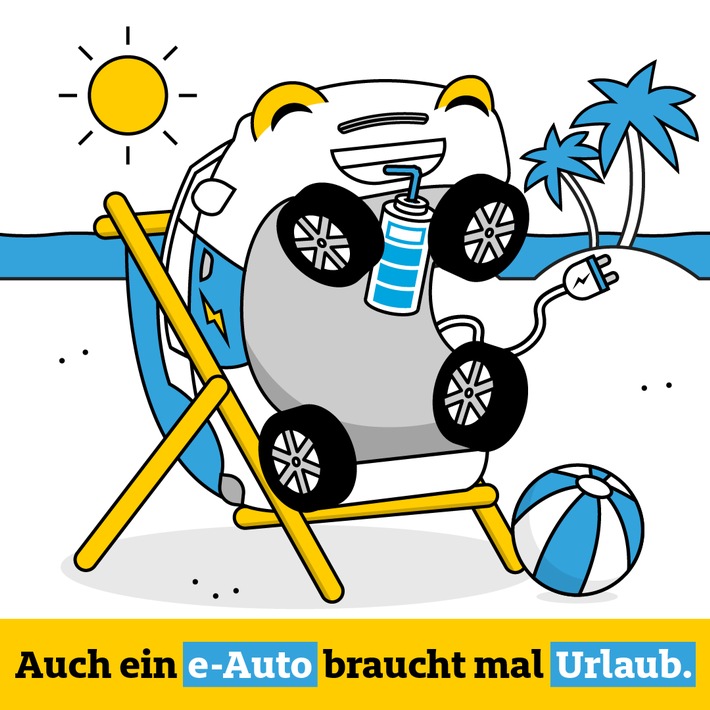 Auch ein Elektroauto braucht mal Urlaub Perfekt für lange Urlaubsfahrten: Nutzer der ADAC e-Charge Karte bekommen 5 % Rabatt auf Clubmobile der ADAC Autovermietung