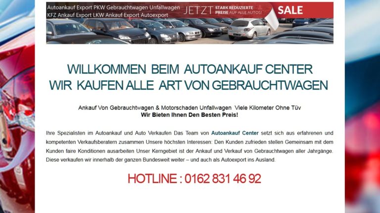 Verkaufen sie Ihr Auto bei Autoankauf Solingen