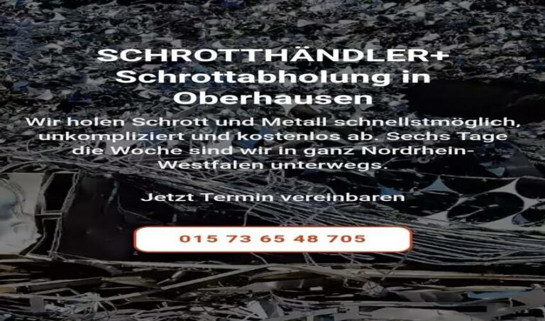 Die Schrottabholung Oberhausen hat sich auf die Sicherung von Recycling-Materialien spezialisiert