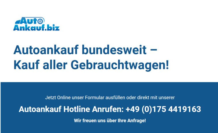 Autoankauf Dinslaken: Jetzt Auto verkaufen in Dinslaken und Höchstpreis erzielen!