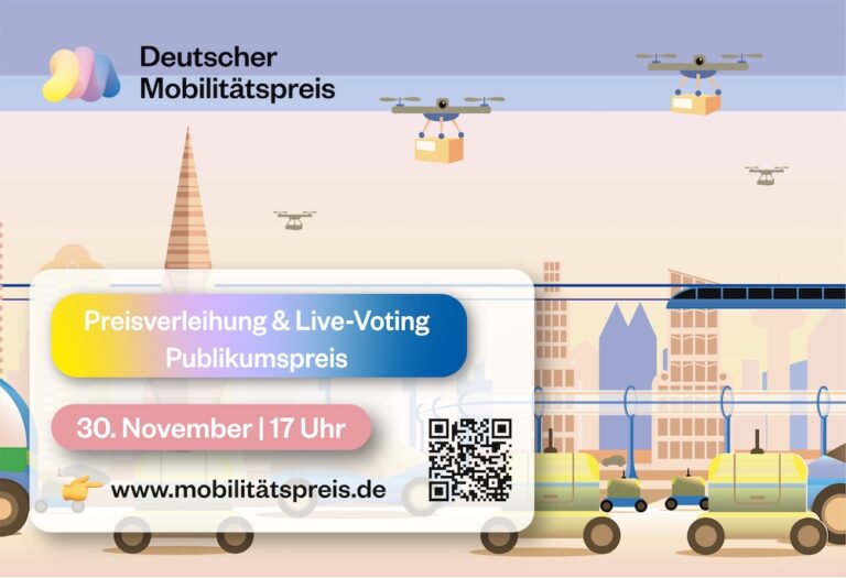 Deutscher Mobilitätspreis 2023: Herausragende Projekte auf der Shortlist